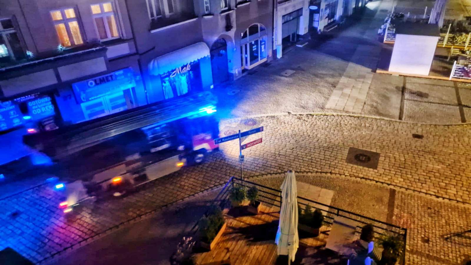 Pożar w hotelu na Rynku