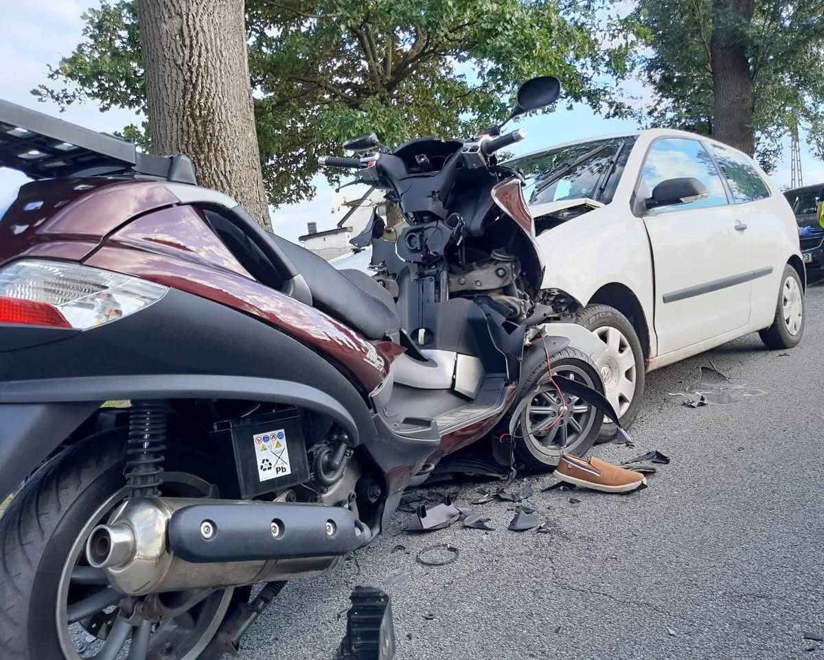 Nie żyje motocyklista po zderzeniu z Volkswagenem