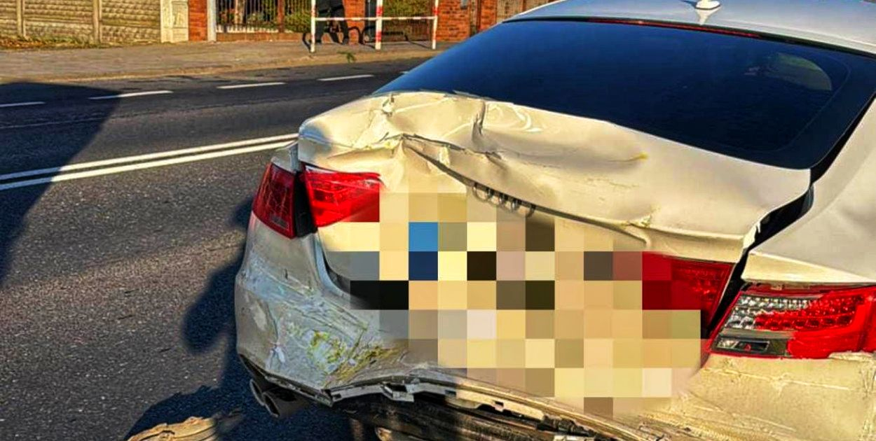 Ciężarówką wjechał w Audi (ZDJĘCIA)