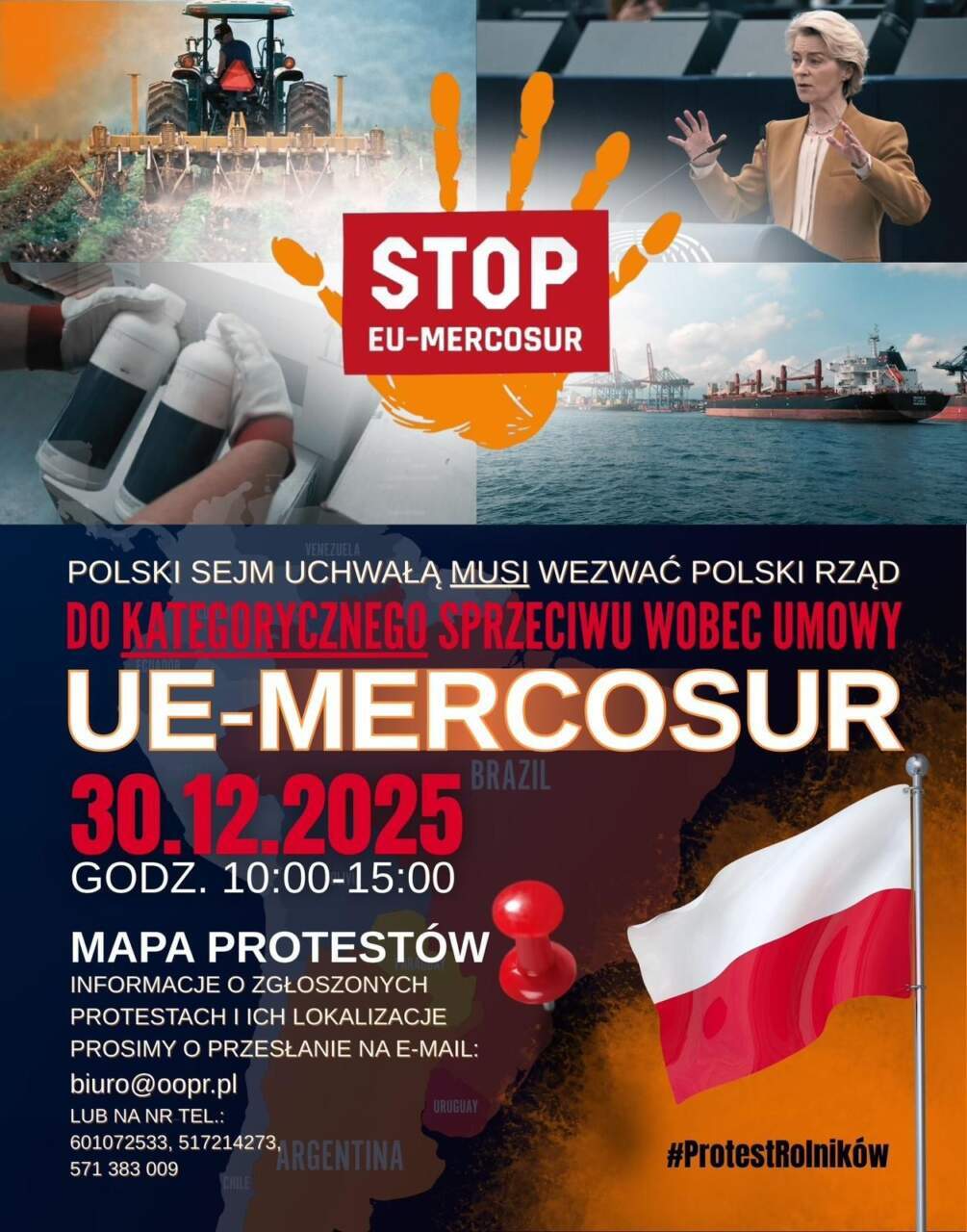 ROLNICY POD ŚCIANĄ! „CZAS DZIAŁAĆ” – WIELKOPOLSKA SZYKUJE SIĘ NA GŁOŚNY PROTEST