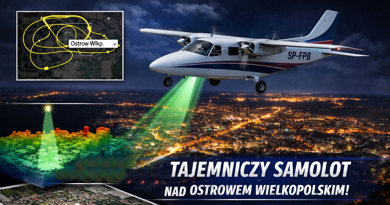Tajemniczy samolot nad Ostrowem Wielkopolskim. Wyjaśniamy, co działo się na nocnym niebie