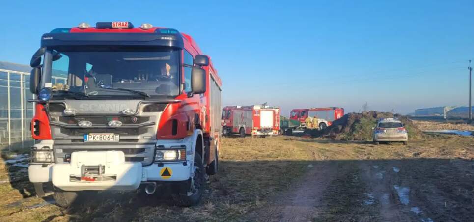 Przyczepa rolnicza przygniotła głowę