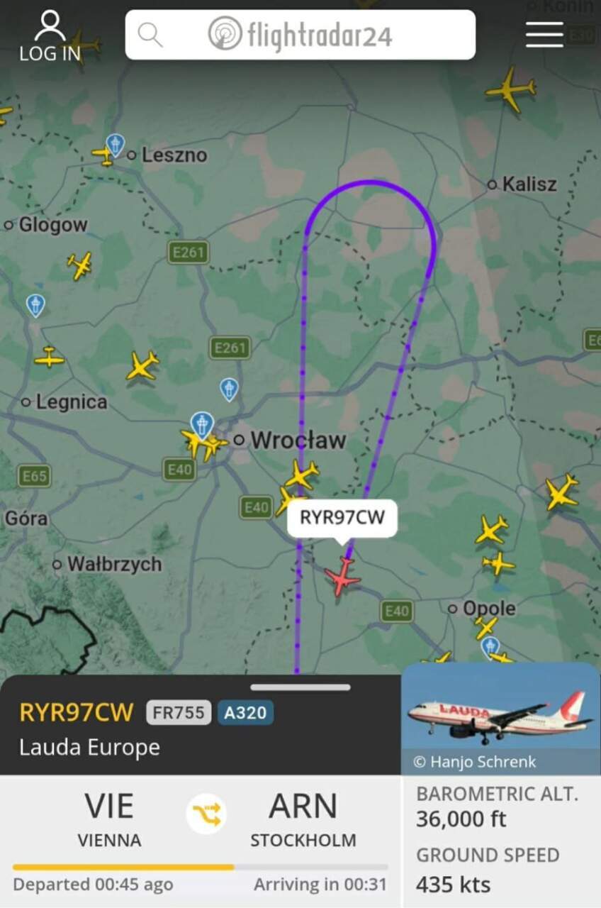 Tajemniczy ślad na niebie