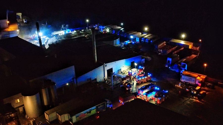 Pożar zakładu mięsnego (ZDJĘCIA)