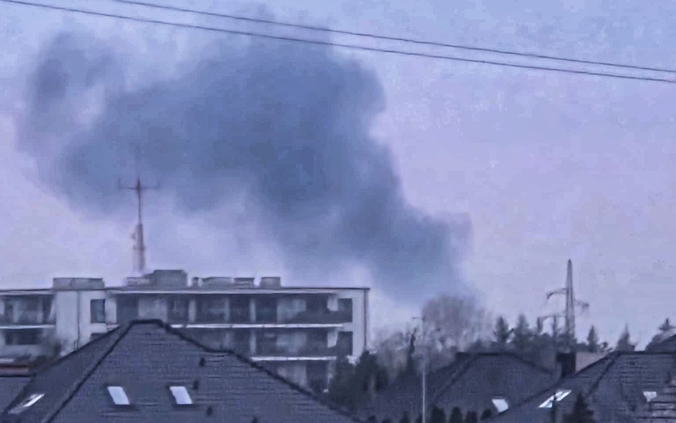 Gęsty dym nad Ostrowem Wielkopolskim