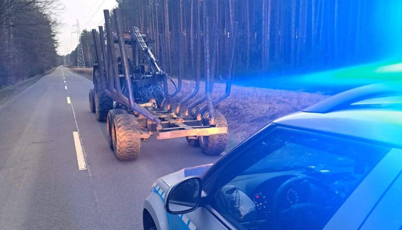 Jechał ciągnikiem pijany jak bela