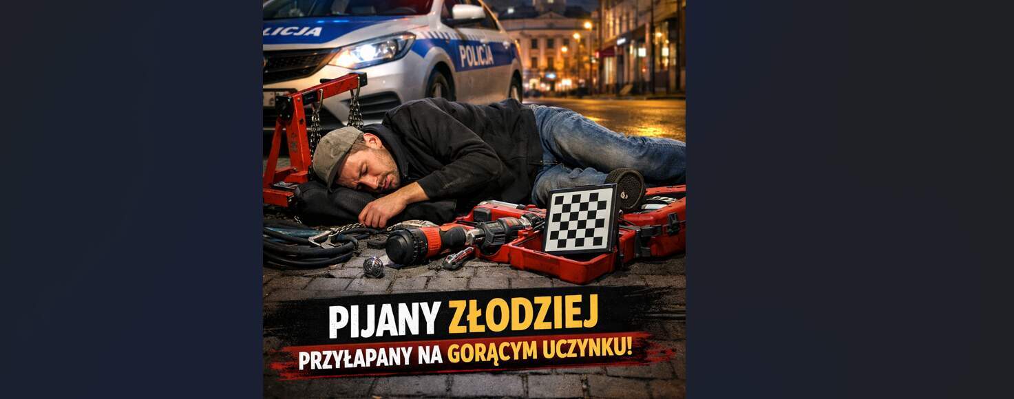 Pijany złodziej wpadł przez własną… drzemkę