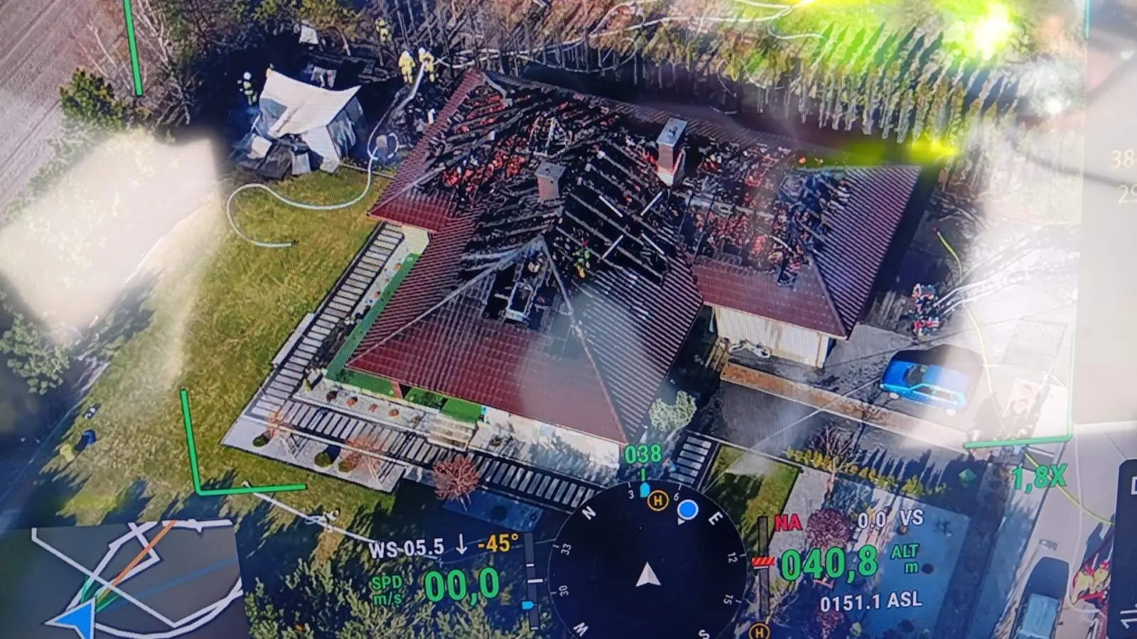 2 osoby poszkodowane w pożarze domu