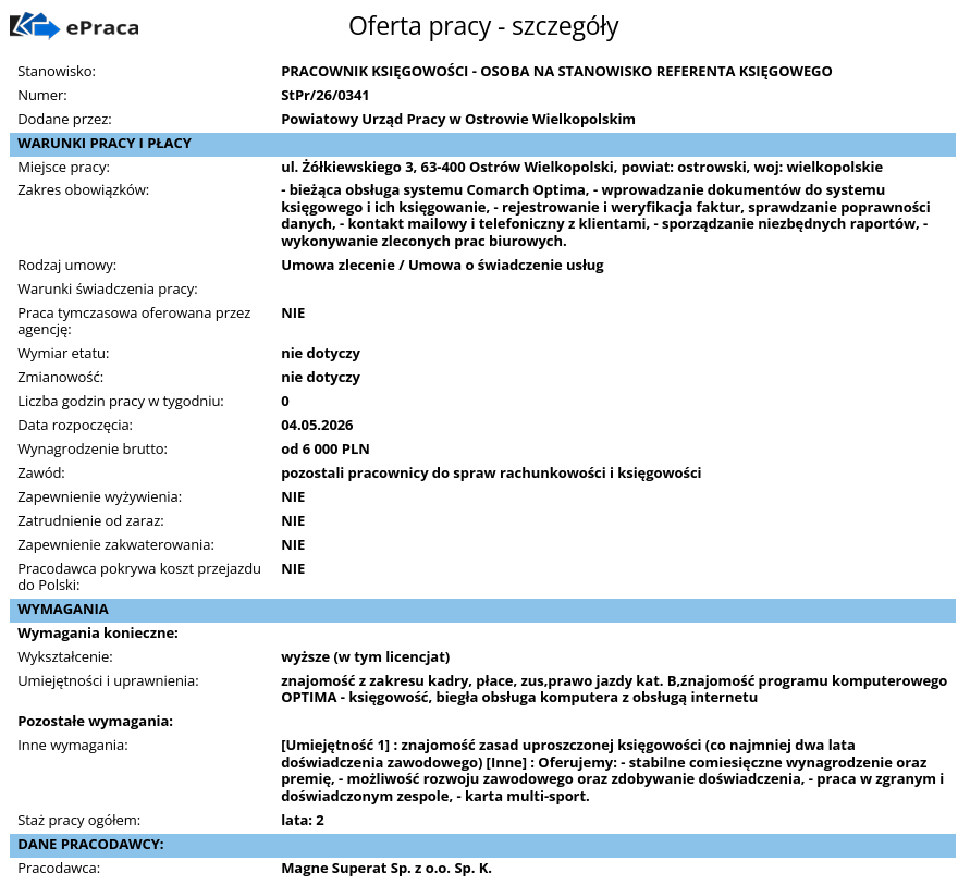 Oferty pracy – można czarować, zostać dyrektorem albo mieć kontakt z cudzoziemcami