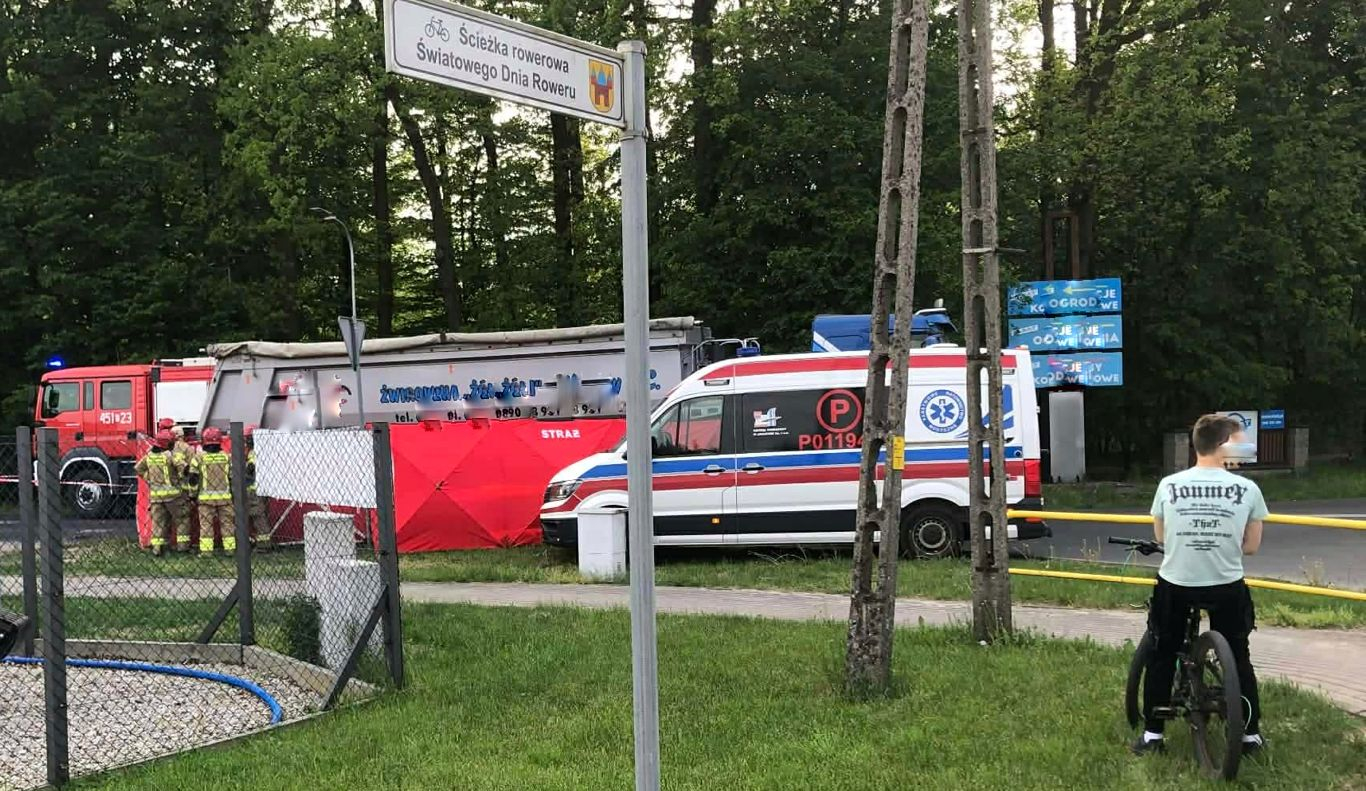 39-letnia rowerzystka zginęła pod kołami ciężarówki
