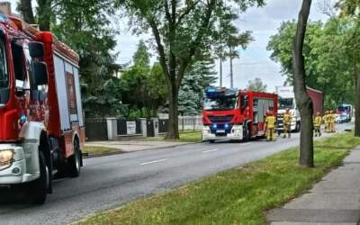 Wypadek na Grabowskiej. Wjechał w ciężarówkę (ZDJĘCIA)