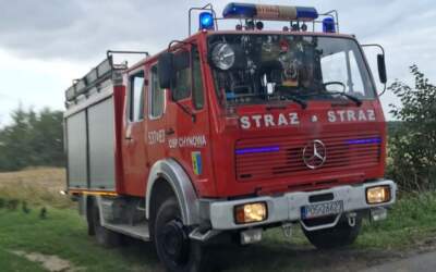 Pożar we wsi Chynowa
