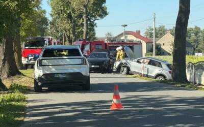 Wypadek Volkswagena i Audi (ZDJĘCIA)