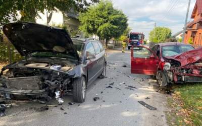 Zderzenie Nissana i Volkswagena