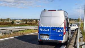 Wjechał w barierę energochłonną. Widział dziką zwierzynę? 1000196895