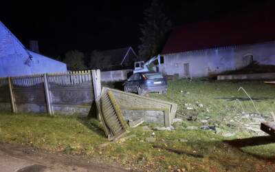 AKTUALIZACJA Staranował płot i uciekł