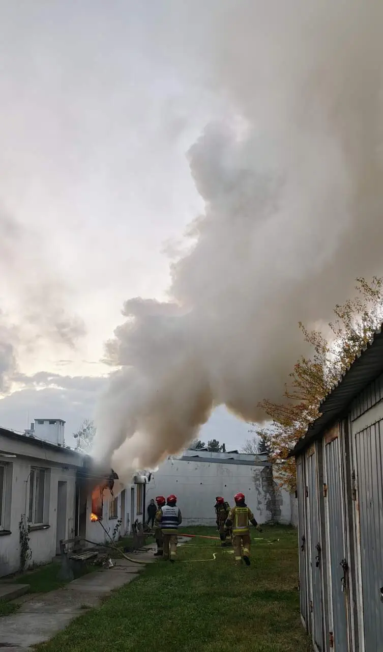 Pożar mieszkania. Było całe w ogniu