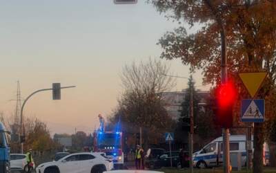 Zderzenie Opla i Renault na Strzeleckiej i Kamiennej