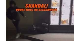 Oburzenie po nagraniu z Ostrowa. Młody mężczyzna miał oddać mocz na bezdomnego oddalmocz