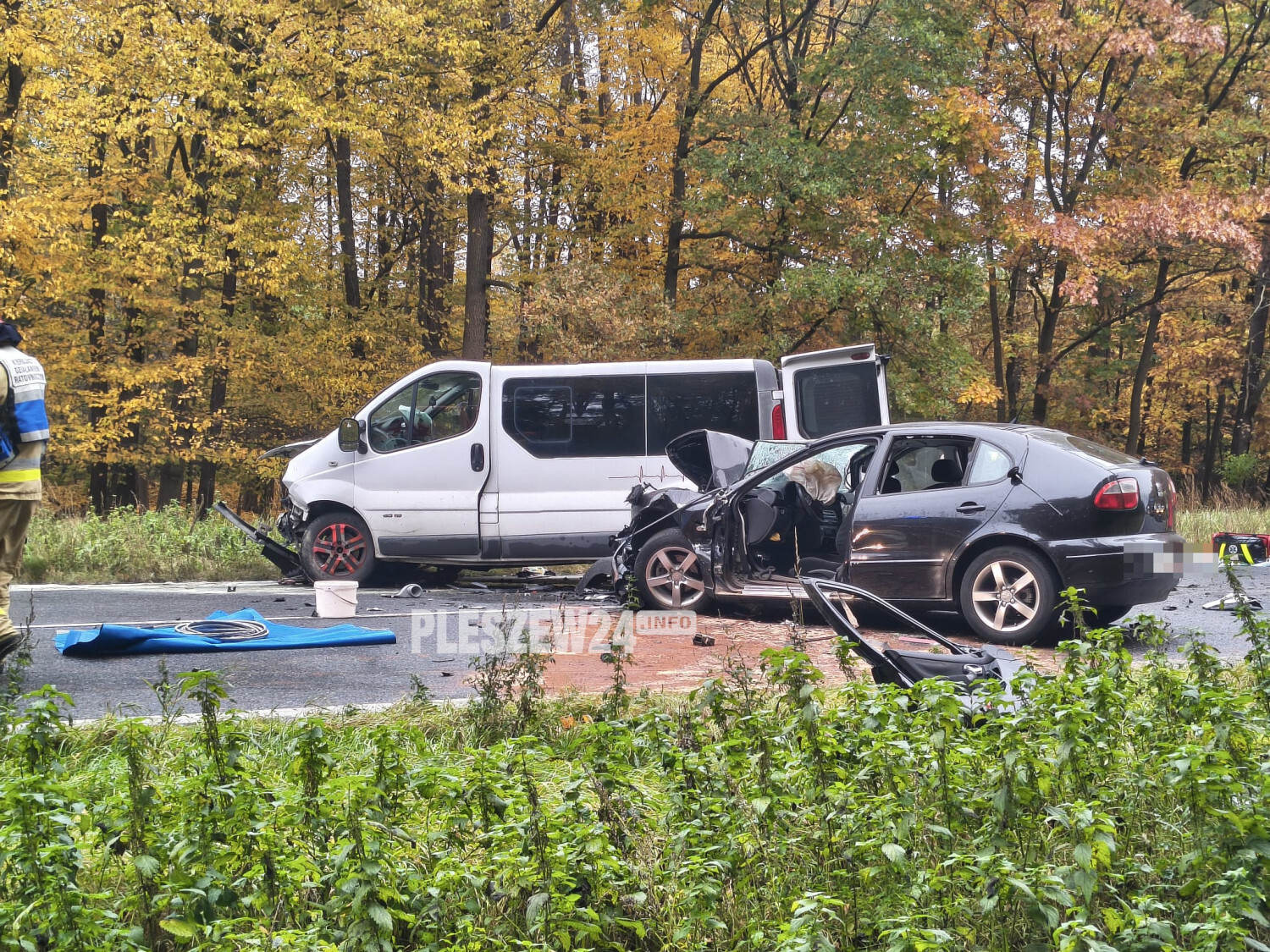 AKTUALIZACJA Wypadek dwóch pojazdów. Reanimacja jednej osoby