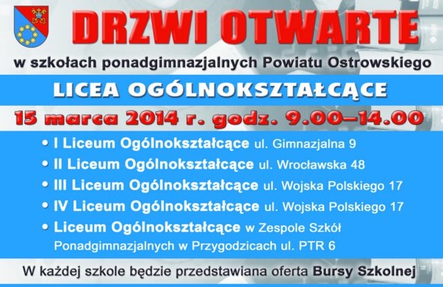 W sobotę drzwi otwarte w liceach