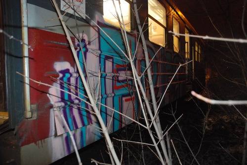 Graffiti na pociągu