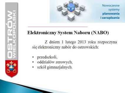 Elektroniczny nabór do przedszkoli, oddziałów zerowych oraz szkół gimnazjalnych